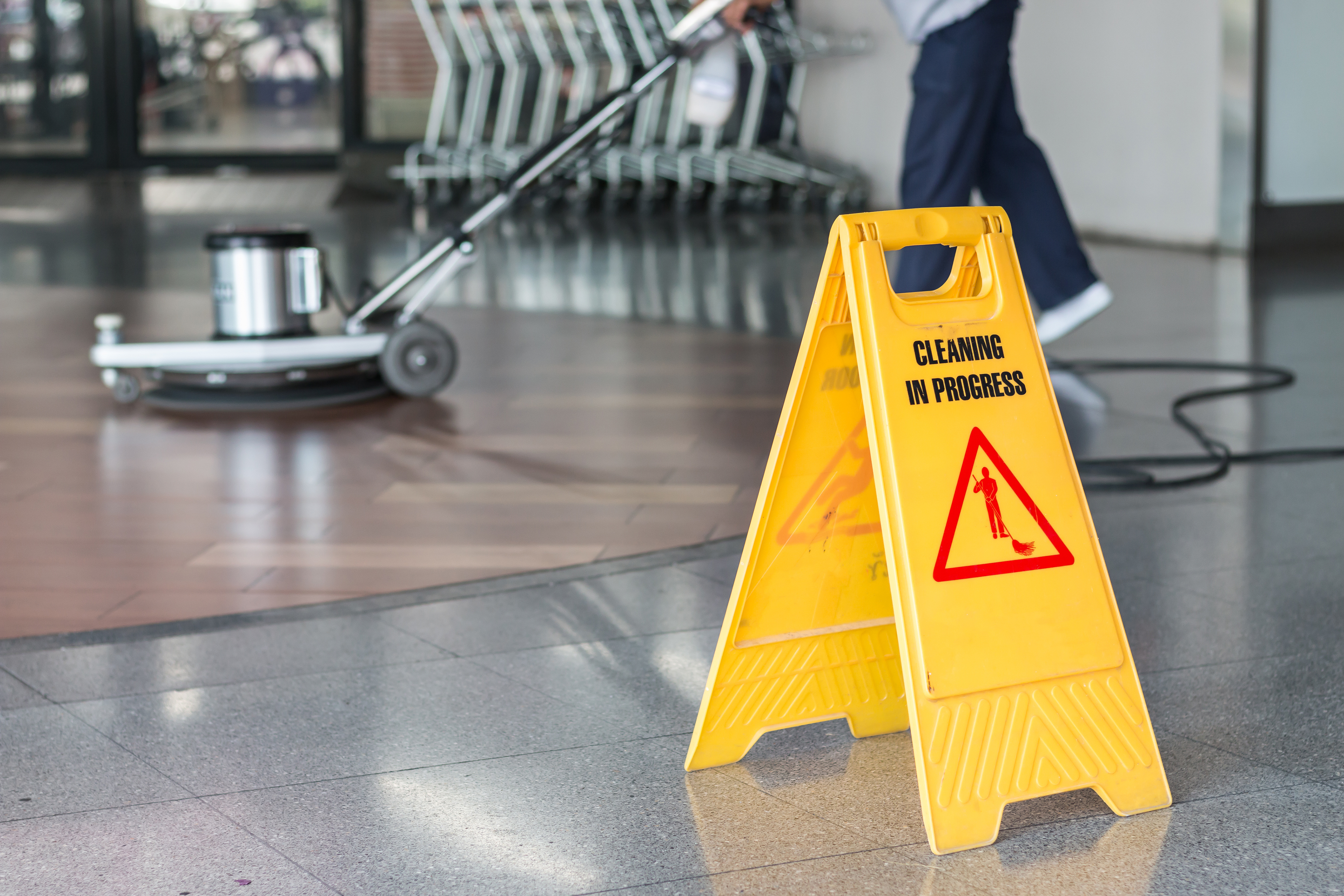 QC Commercial Flooring Milton Keynes | Commercial Flooring Peterborough Flooring being polished