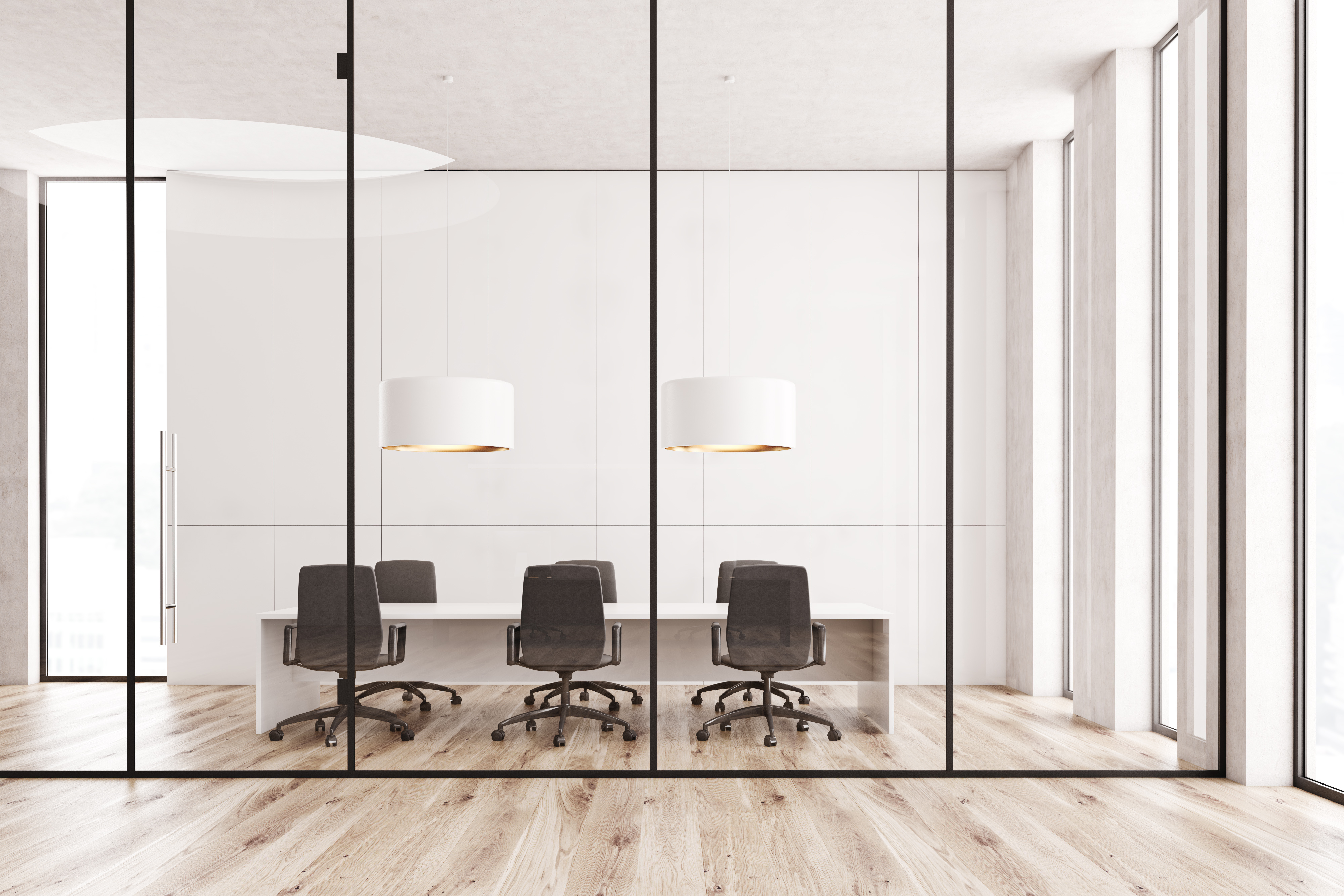 QC Commercial Flooring Milton Keynes | Commercial Flooring Peterborough meeting room with wooden floor