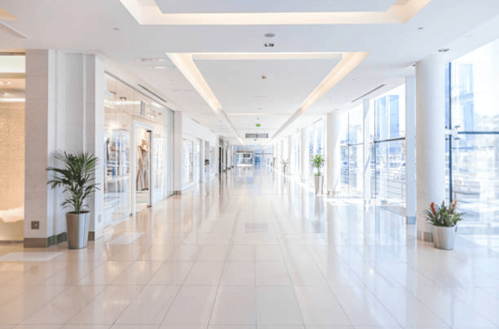 QC Commercial Flooring Milton Keynes | How Commercial Flooring Impacts Employee Health and Well-being Shopping centre hall